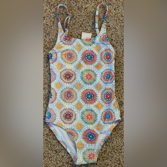 NWT and in Plastic Stella Cove Girls 4 yrs One-Piece Crochet Print Swimsuit - Picture 2 of 6